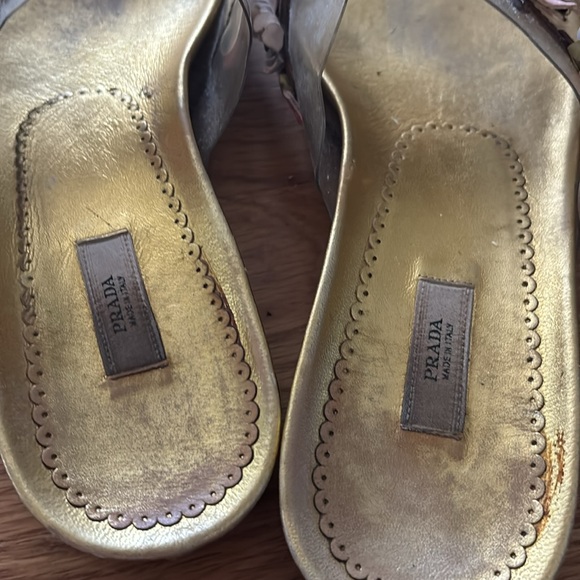 PRADA CHERRY BLOSSOM FLOWER SANDALS - Picture 5 of 10